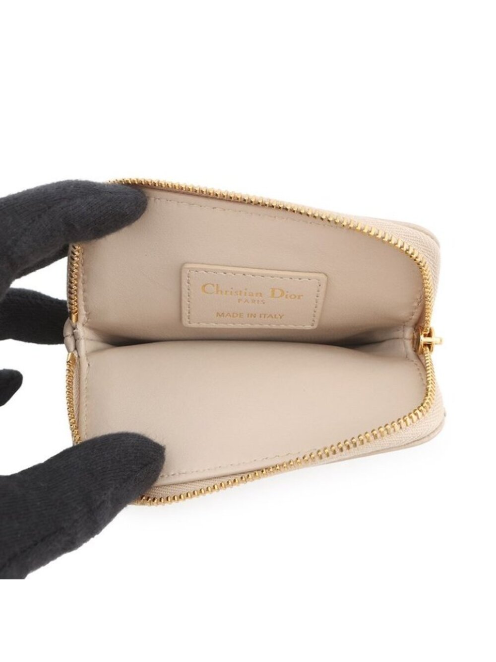 Dior Coin Case Cannage Caro Lavender Wallet Calf Leather - Picture 4 of 10